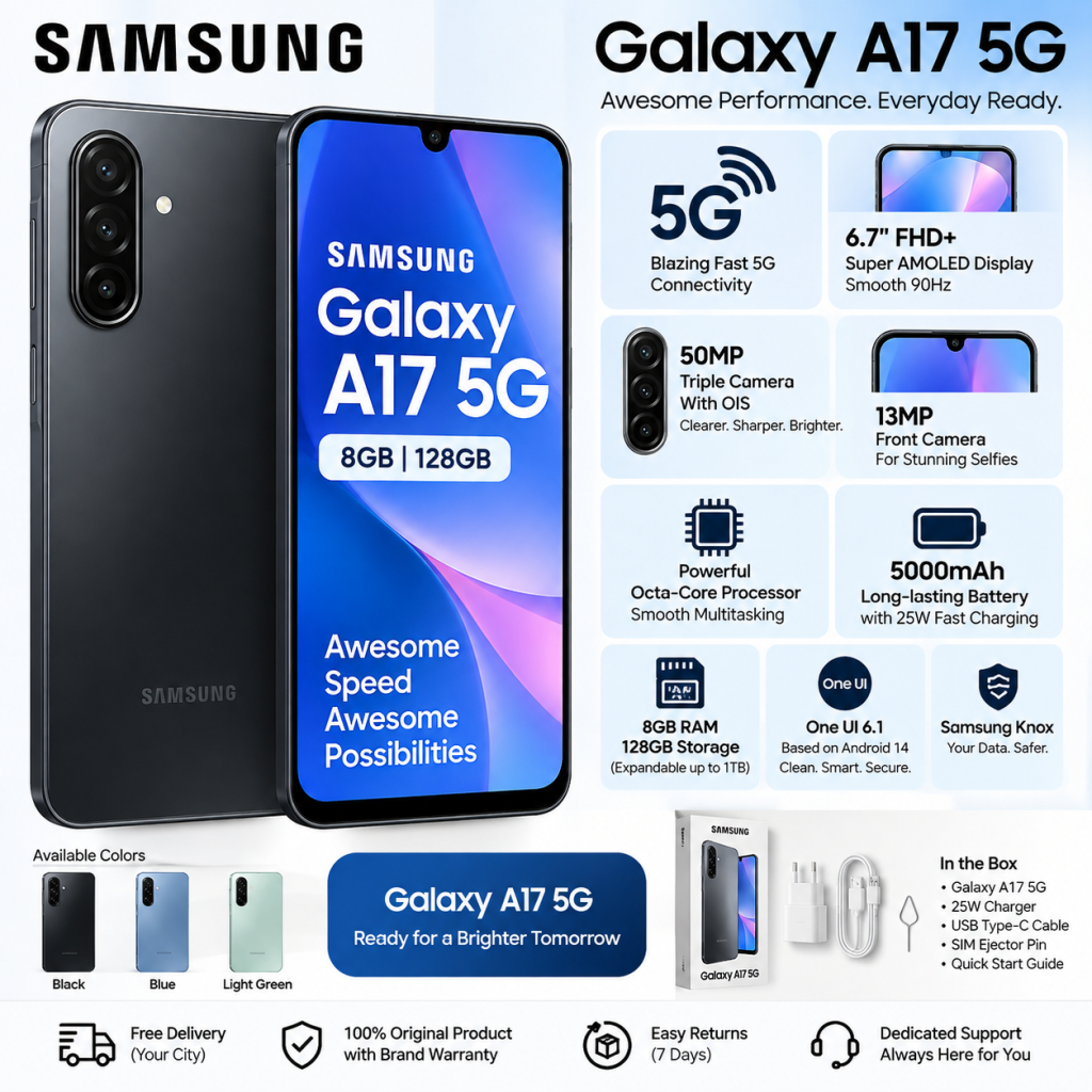 Samsung Galaxy A17 5G 8GB RAM 128GB Storage