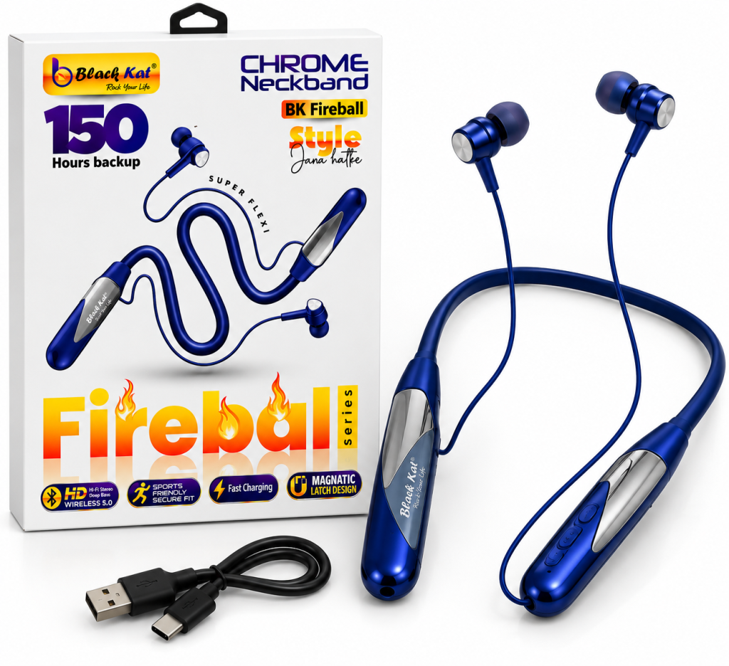 Black Kat Chrome Neckband – BK Fireball