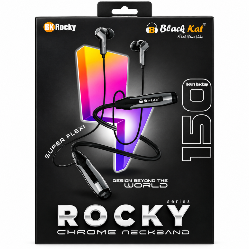 Black Kat Rocky Chrome Neckband